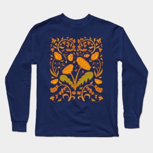 Dandelion Folk Floral Long Sleeve T-Shirt